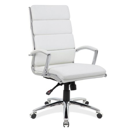 OFFICESOURCE Merak Collection Executive High Back with Chrome Frame 1501VWH